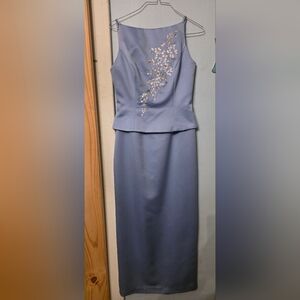 Michaelangelo Lavender Strapless Beaded Two-Piece Gown